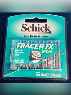 Schick RARE Tracer FX Sport 5 refill Blades x 2 for Sensitive Skin